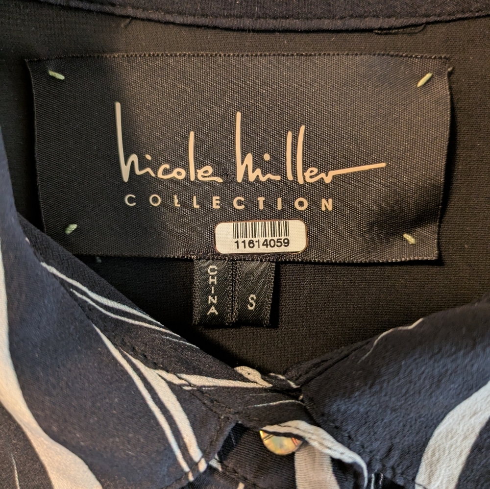 Nicole Miller Striped Black and White Women's Dress - Picture 4 of 6